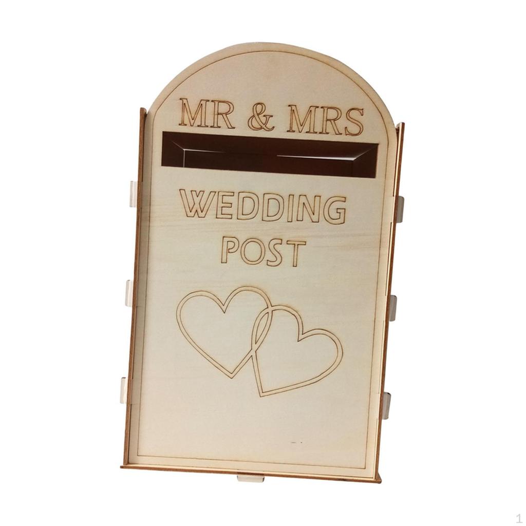 Kartenhalter-Box für Hochzeiten, Dekorative Holz-Briefkasten Empfangsgeschenke