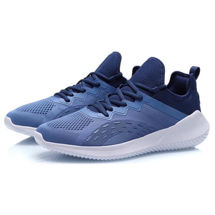 Li Ning Cushioning Slip Resistant Abrasion Resistant Low Top Running Shoes Men's Jiang Aqua Blue ARHP101-2