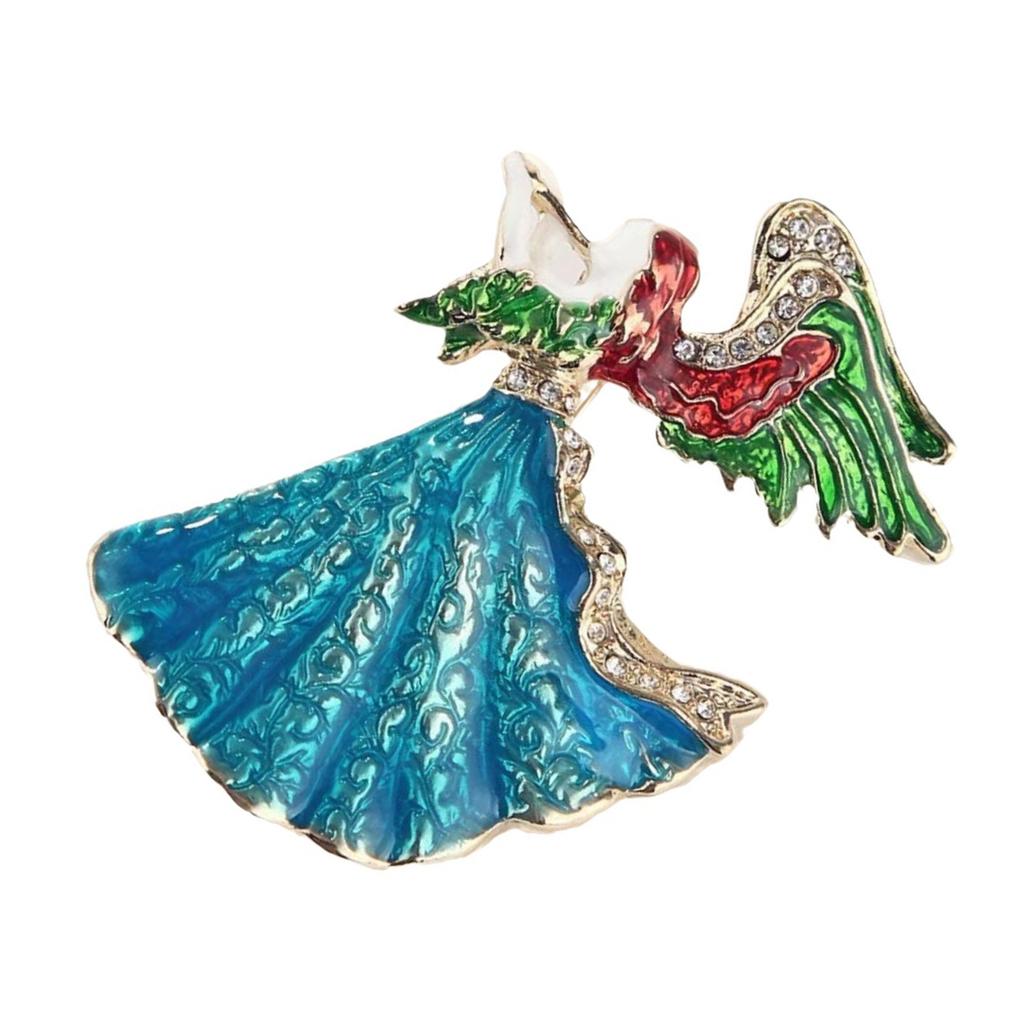 Delicate Rhinestones Brooch Party Dress Pin Unique Angel Brooch Suitable for Women Adding a Touch To Dresses and Suits