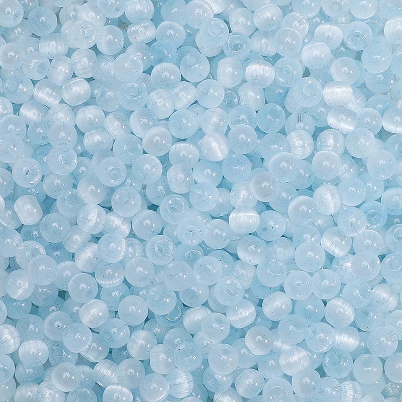 Mărgele de sticlă ochi de pisică jeleu 4mm, mărgele mici, mărgele libere, accesorii DIY lucrate manual, mărgele pentru înșirat manual, mărgele rotunde, lanț pentru telefonul mobil, mărgele rotunde, culoare încântătoare