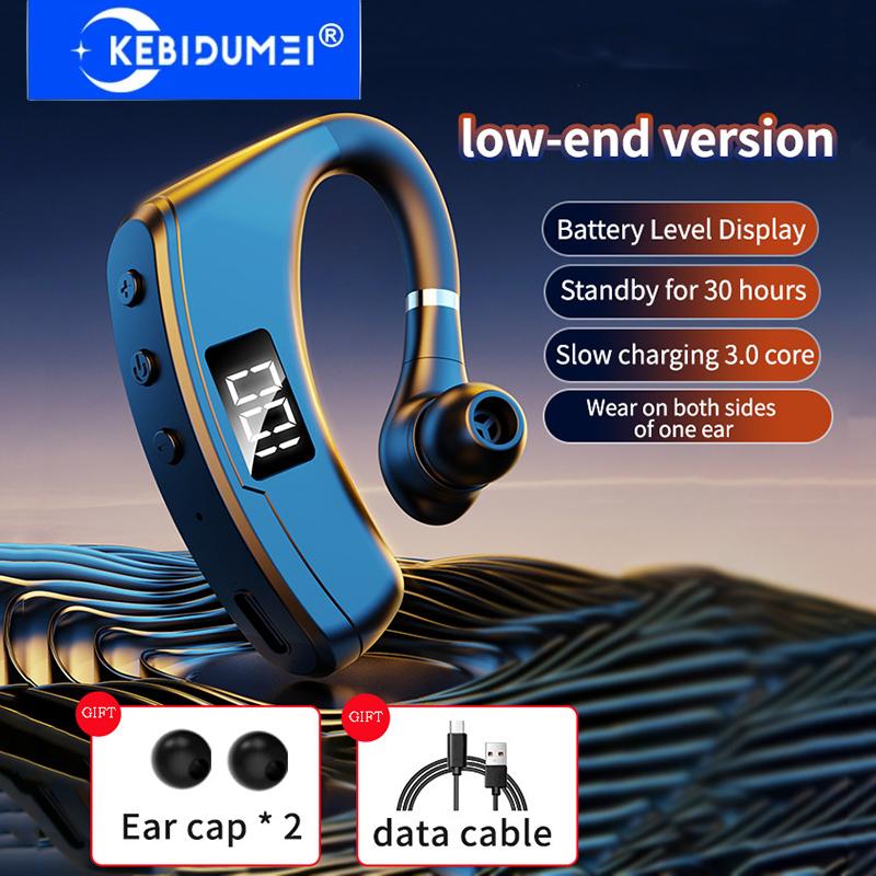 K28 Wireless Earphones Single Ear LED Digital Display Bluetooth 5.4 Headphones HIFI Noise Reduction Lightweight Design