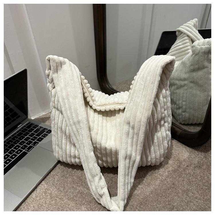 Fashionable Corduroy Tote Bag For Women Soft And Spacious Winter 2023 Shoulder Bag