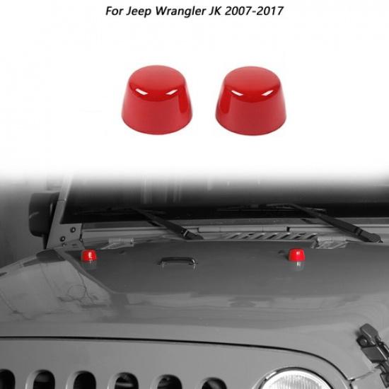 Red Engine Hood Rubber Head Cover Trim For Jeep Wrangler JK 2007-17 Accessories