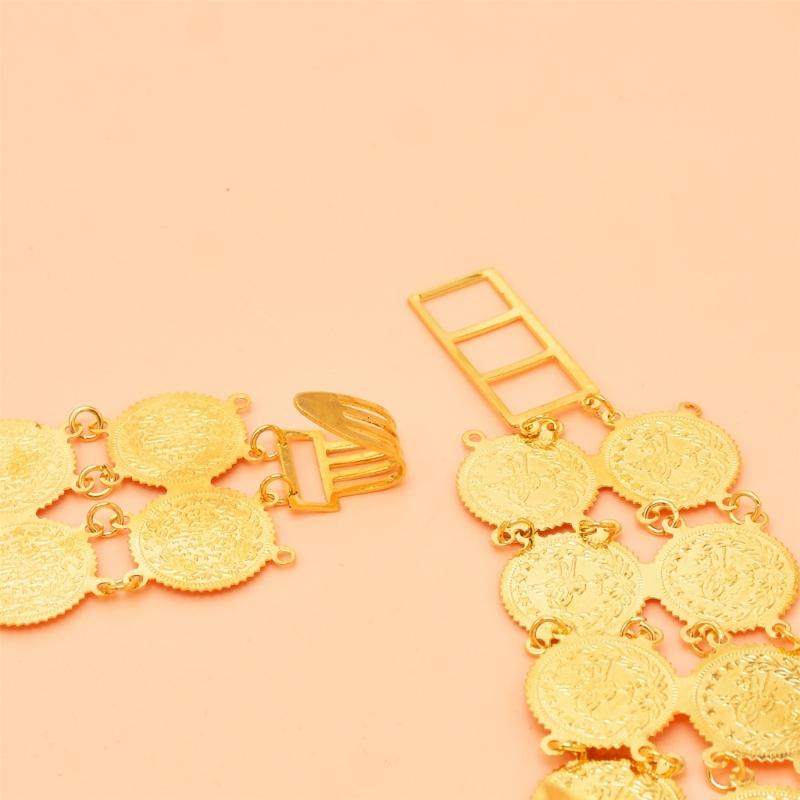 Fashionable Sturdy Alloy Double Strand Coin Tassels Dance Chain Decoration for Enhancing Dance Moves and Styles