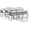 VidaXL Garden Dining Set and Cushions 7 Pcs Light Grey Rattan 3278038