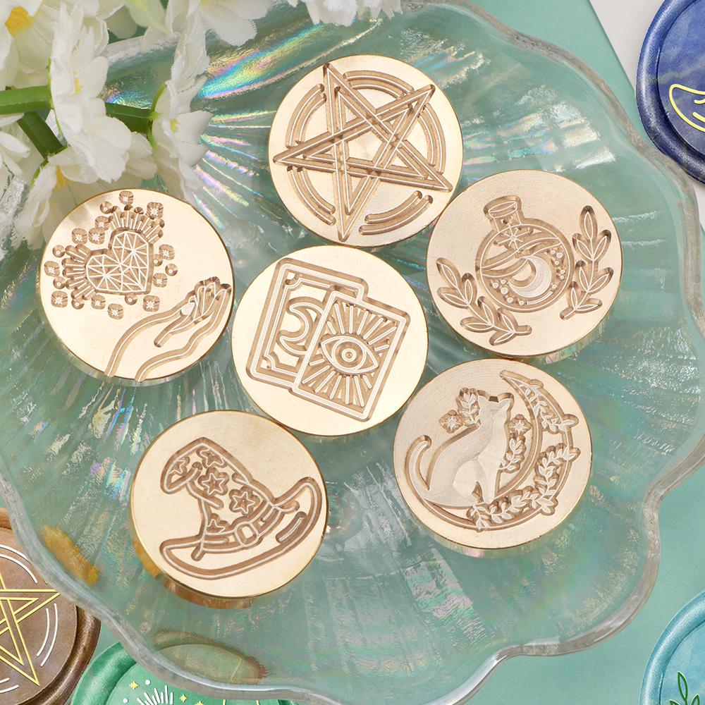 Halloween Magic Collection Wax Seal Stamp Head Replacement Sealing Brass Stamp Head Olny for Creative Gift Envelopes Invitations