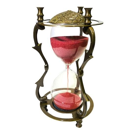 Dekorativ mässingssandtimer Nautical Maritime Timglas Födelsedagspresent, unik present, examenspresent, present till make