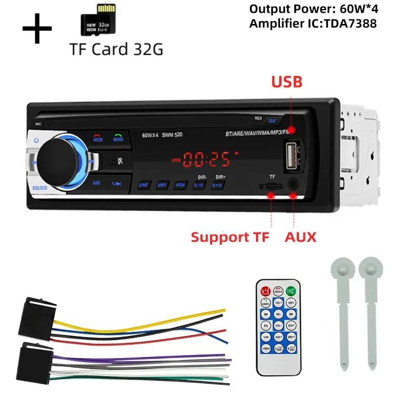 Radio Auto Universal Un Din 12V Bluetooth Autoradio Stereo MP3 Player Audio in Dash AUX/FM/USB/BT Suport Asistent Vocal