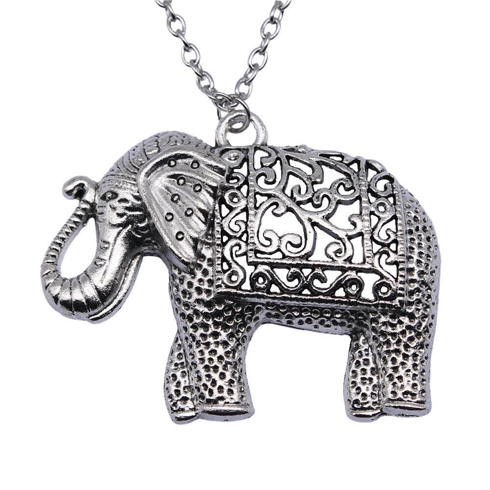 45cm Or 70cm Long Chain Necklace Elephant Kids' Jewelry Materials QN026