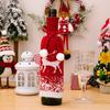 Wine Bottle Cover Soft Wear Resistant Santa Claus Snowman Christmas-themed Champagne Bottle Cover Knitted Wine Bottle Wrap
