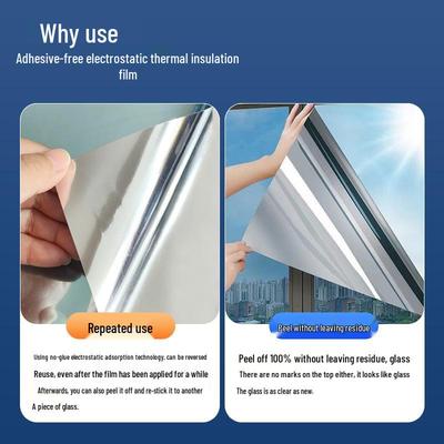 One-Way Reflective Heat-Blocking Window Film: Anti-Peeping, Light Leakage Prevention, Sun-Shading Glass Insulation