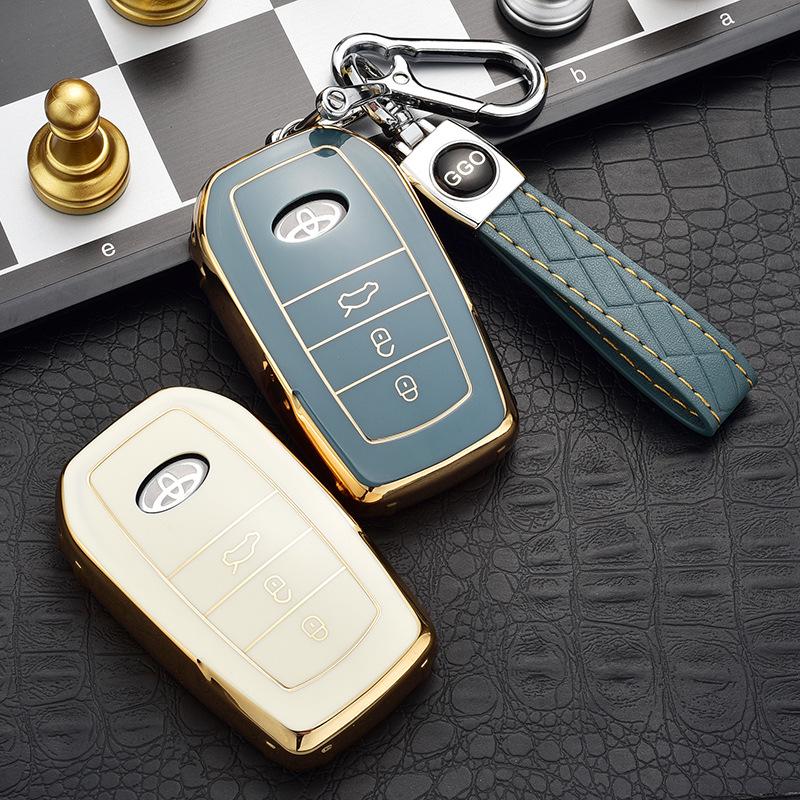 Toyota Key Case Cover for Highlander, Corolla, Crown, Prado, and Levin Models