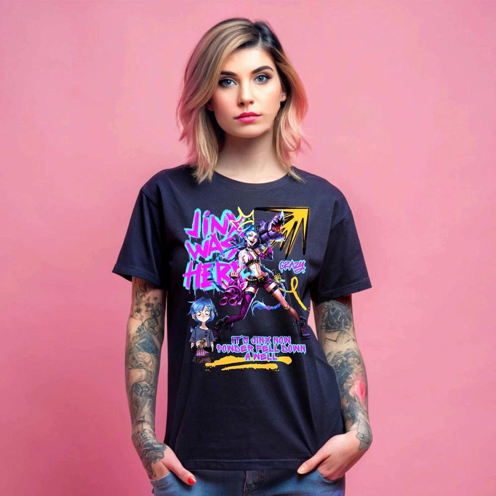 Anime Jinx Arcane Black T Shirt S