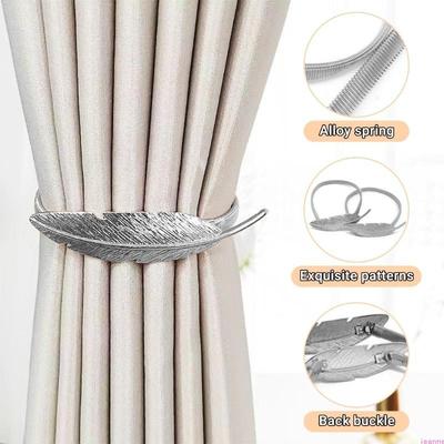 Amarra-cortinas Decorativos com Cabo de Aço Altamente Elástico, Fivelas Criativas de Corda para Cortina para Decoração de Casa, Escritório, Janela