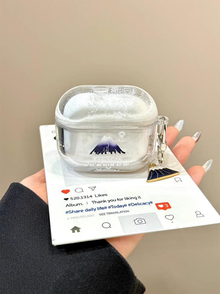 Popular Quicksand Mount Fuji Apple AirPodspro1 Bluetooth Headset Cover 1st Generation Pendant 1st Generation New Pro