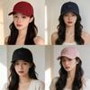 Cat Embroidered Baseball Cap With Wide Brim For Casual Spring Summer Wear