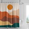 Tenda da Doccia Pianta Astratta Colorata Morandi Impermeabile Antimosquito Stile Nordico Decorazione Bagno