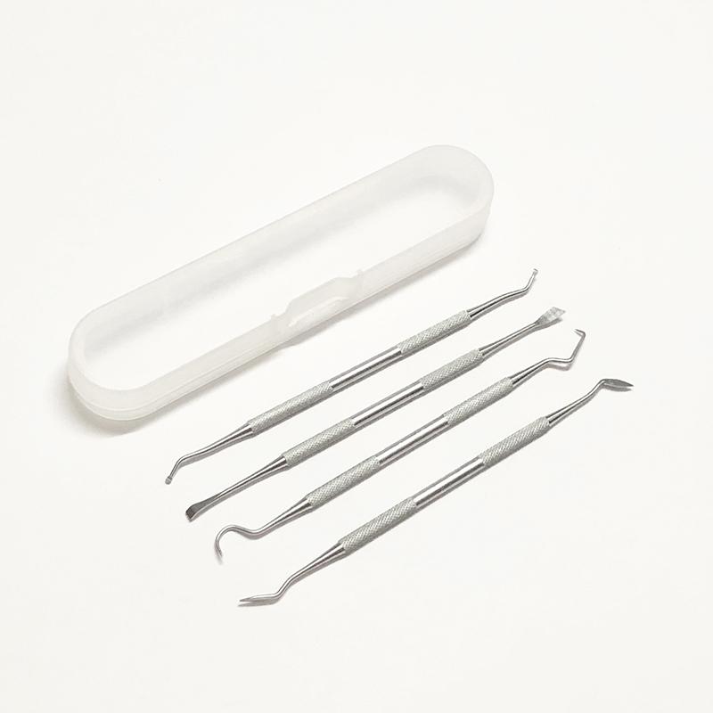 4 Pièces/Ensemble Grattoir à Tartre Détartreur Éliminateur de Plaque Outil de Nettoyage des Dents Kit d'Hygiène Dentaire Dentiste Détartreur Dentaire Soin Buccal