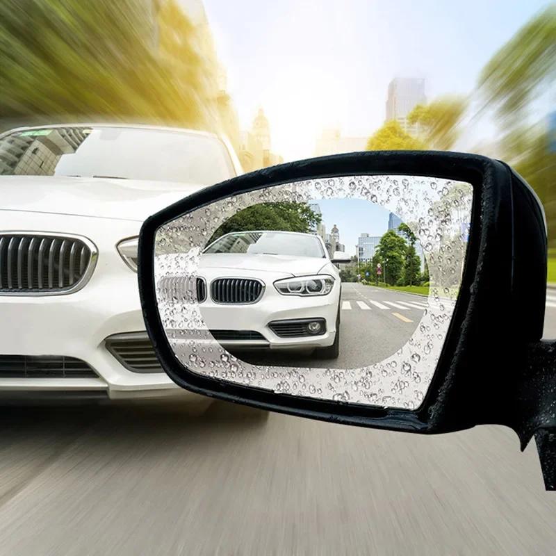 Car Rearview Mirror Film Side Window Rainproof Clear Film 2Pcs Anti Fog Window Mirror Protective Sticker Car Accessories Decal