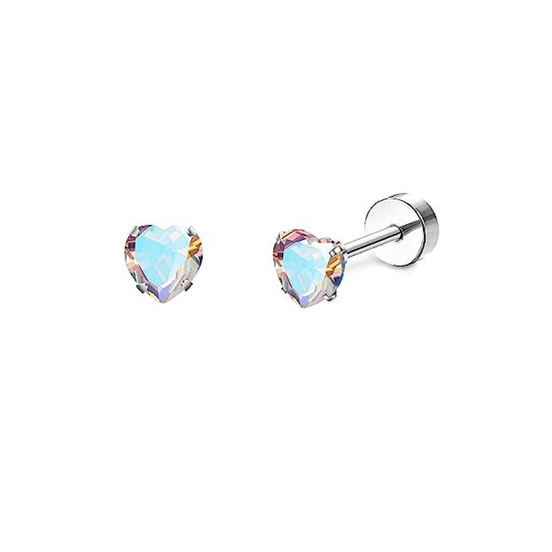 18K Gold Plated Hypoallergenic Flat Back Earrings for Women Girl Cute Toddler Kids Teen Girls Earring Set-Surgical Steel Earring