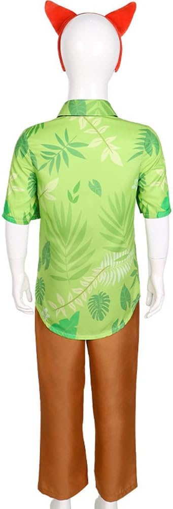 

Дисней Зверополис Ник Уайлд Костюмы на Хэллоуин для мужчин и аниме школьников Костюм в стиле униформы на день рождения [qiqiCOS] ..Косплей Женщины, Дети, Костюмы, зелёный