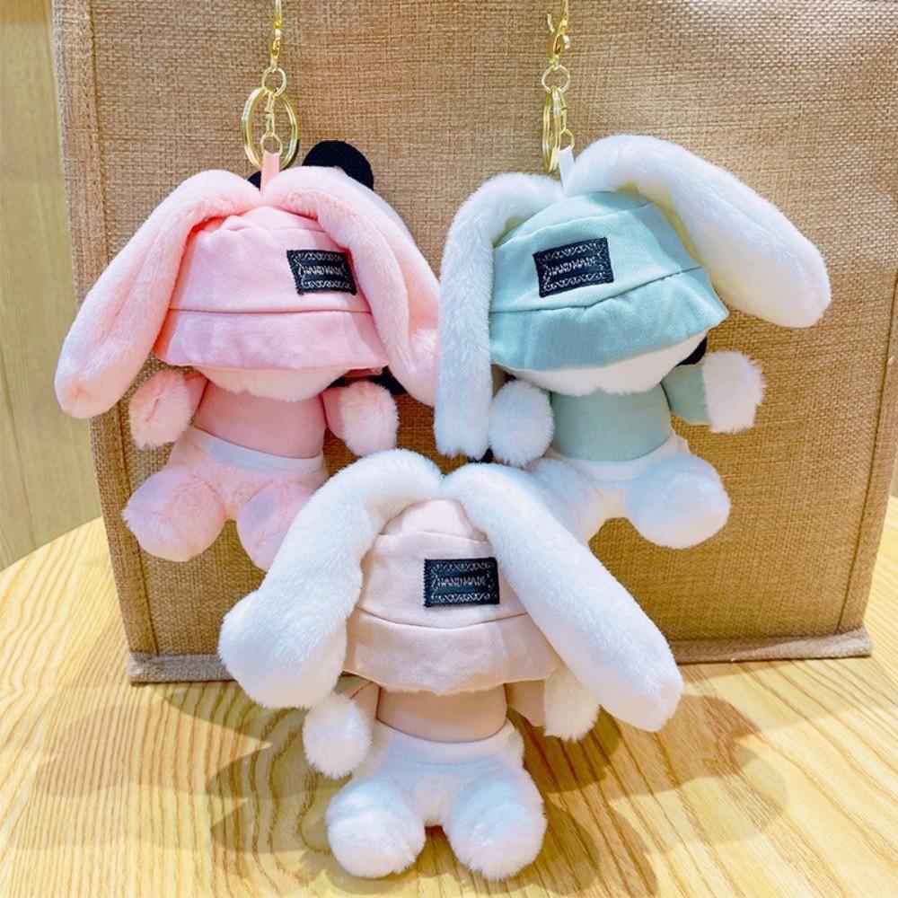 Kawaii Rabbit Plush Pendant Plush Backpack Pendant Creative Plush Rabbit Key Ring  Bag Charm