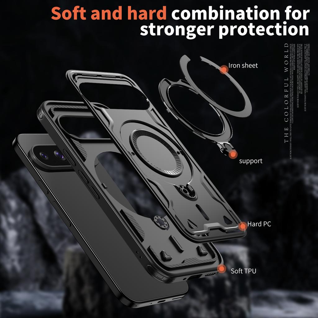 Ring Case for Google Pixel 10 Pro XL 9A Pixel 9 Pro 5G Pixel10 Pixel9 Pixel9A Wireless Charging Stand Holder Cover