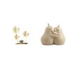 Leaves Statue Bookshelf Sculpture Hugging Pear Book Stand Ceramic Bookend Fine Workmanship Birthday
