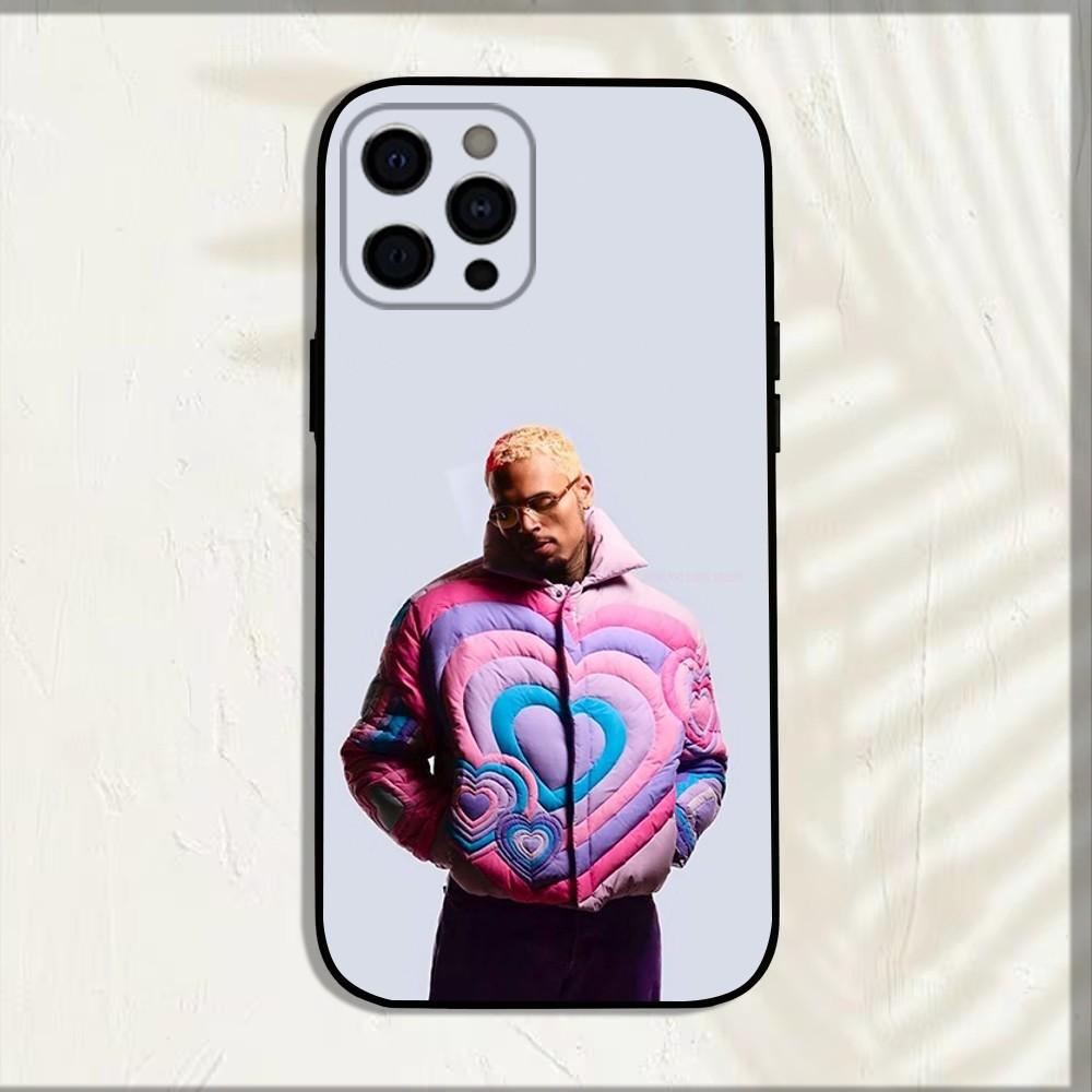 American Rapper C-Chris Brown Phone Case For iPhone 16,15,14,13,12,11,Pro,X,XS,Max,XR,Plus,Mini Soft Black Cover
