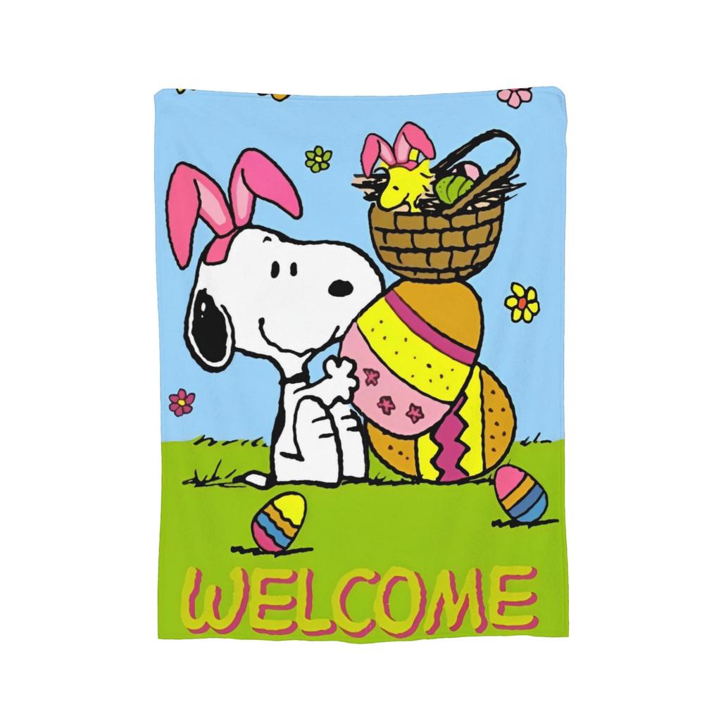 Snoopys Cartoon Dog Flannel Blankets Creative Throw Blankets for Sofa Bedding Lounge 200x150cm Rug Piece,