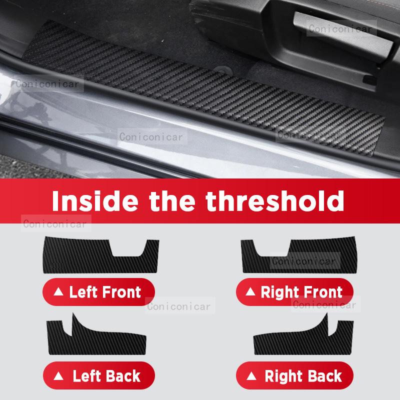 Car Carbon Fiber Door Sill Sticker For GAC TRUMPCHI EMPOW 2025 Threshold Pedal Anti-scratch Interior Decoration Accessories
