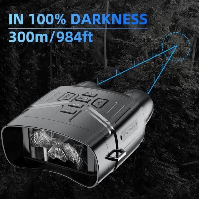 Jumelle Vision Nocturne - Relassy - 4K UHD - Infrarouge 850 NM - Portée 300M - Zoom Numérique 5X