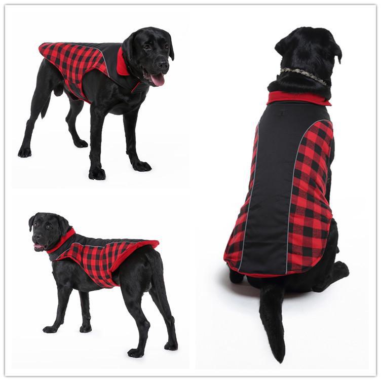 Meiqi Reflective Winter Jacket for Large Dogs - Pet Coat for Shiba Inu & Golden Retriever