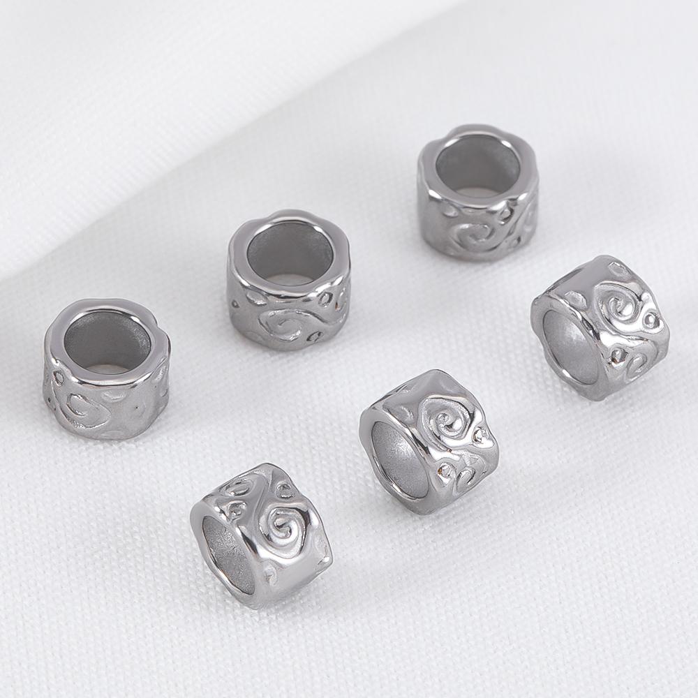 

5pcs 4x6mm Stainless Steel Large Hole Tube Round Spacer Beads for Vintage Charm Bracelet Necklace DIY Jewelry Making Accessories 5pcs