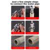 Pipe Thread Cutting Tool Electric Drill Compatible PVC Pipe Threader Kit 1/2IN 3/4IN Pipe Sizes Rethreading Tool