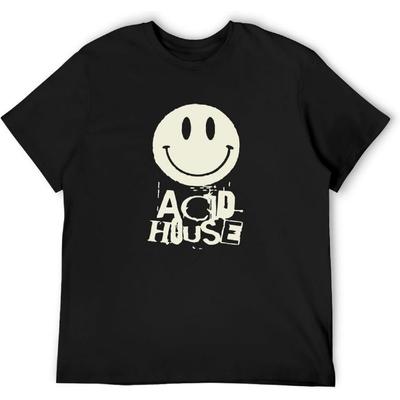 LAYUNSHUDI Acid House Raver Ecstacy Music Men's T-Shirt Unisex Tee Shirts Black Clothing
