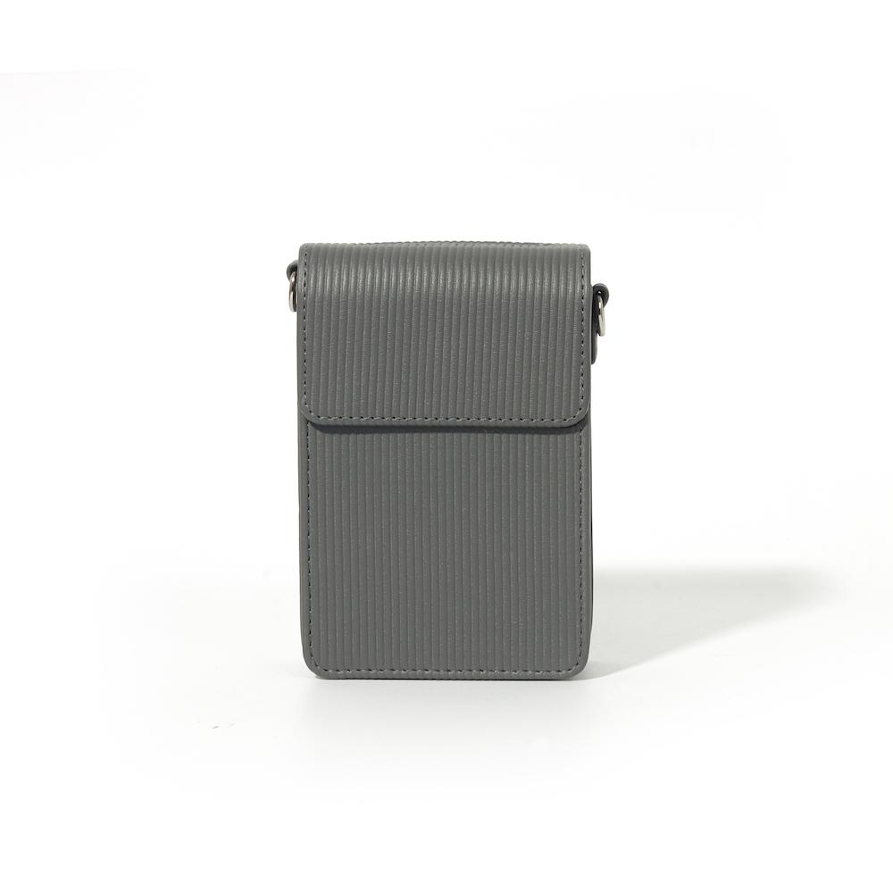 

[Film Lab] Instax Mini Link+ PU Leather Camera Case Soft Protective Case with Strap CAA91 сірий колір