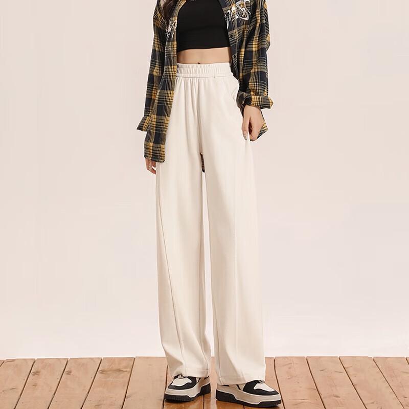 Langsha Women's High-Waist Wide-Leg Casual Sweatpants