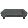 Cama para Perro Gris Oscuro 70x48x22 cm Terciopelo