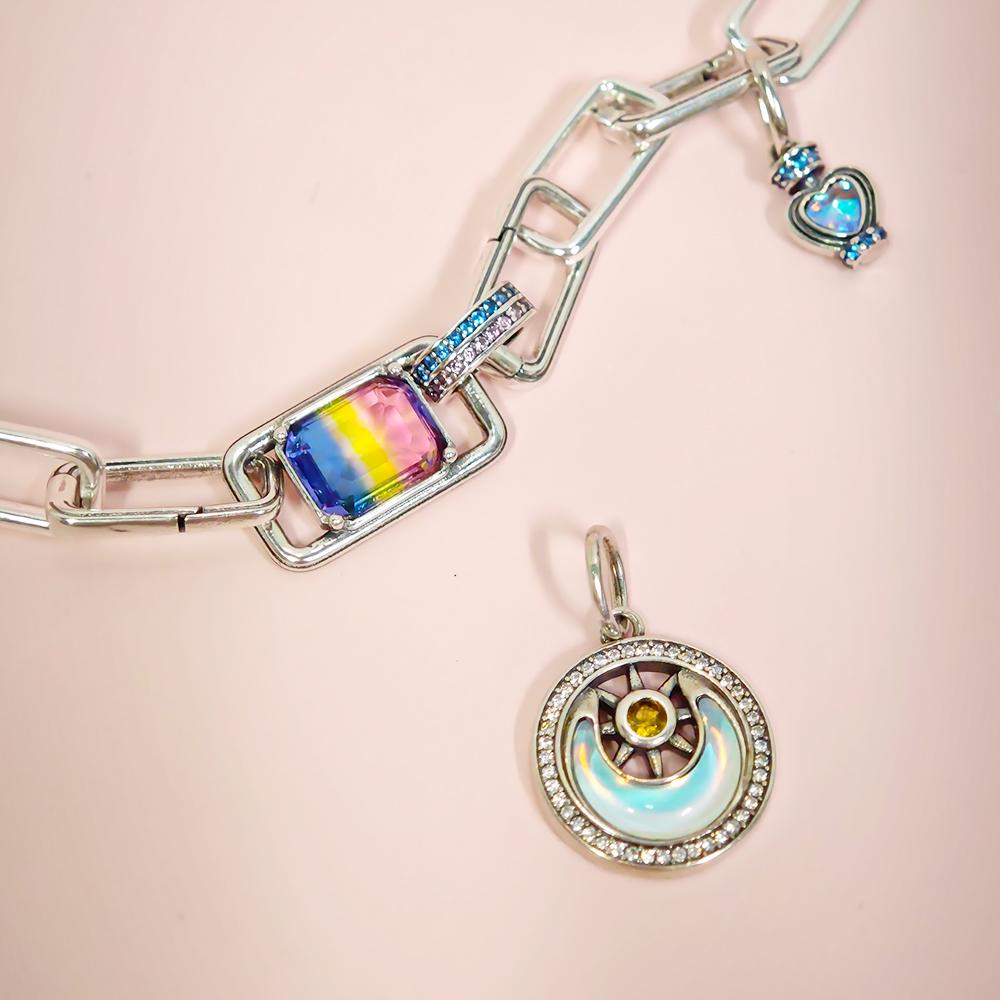 925 Silver ME Series Charm Infinite Heart Animals Pendant Fit Original Bracelet Women DIY Jewelry Gift for Party Daily Wear