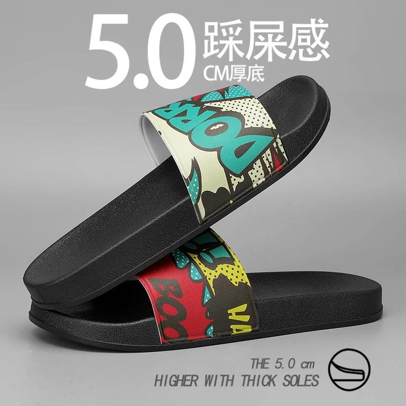

Slippers for Men Sandals Bathroom Slippers Shoes for Men Soft and Comfortable Non-slip Couple Women Home Shoes Unisex Fashion 44-45 чорний