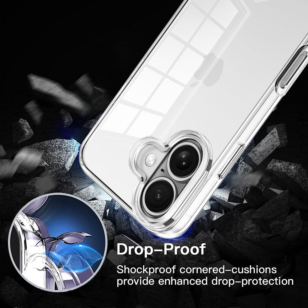 360° Kompletní ochrana těla Průhledné pouzdro Pro iPhone 17 Air 16 16E 15 14 13 12 Mini 11 Pro Max Plus Oboustranný nárazníkový kryt