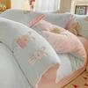 Ins Cute Cartoon Milk Fleece Bedding Set Winter Flannel Duvet Cover Sheet