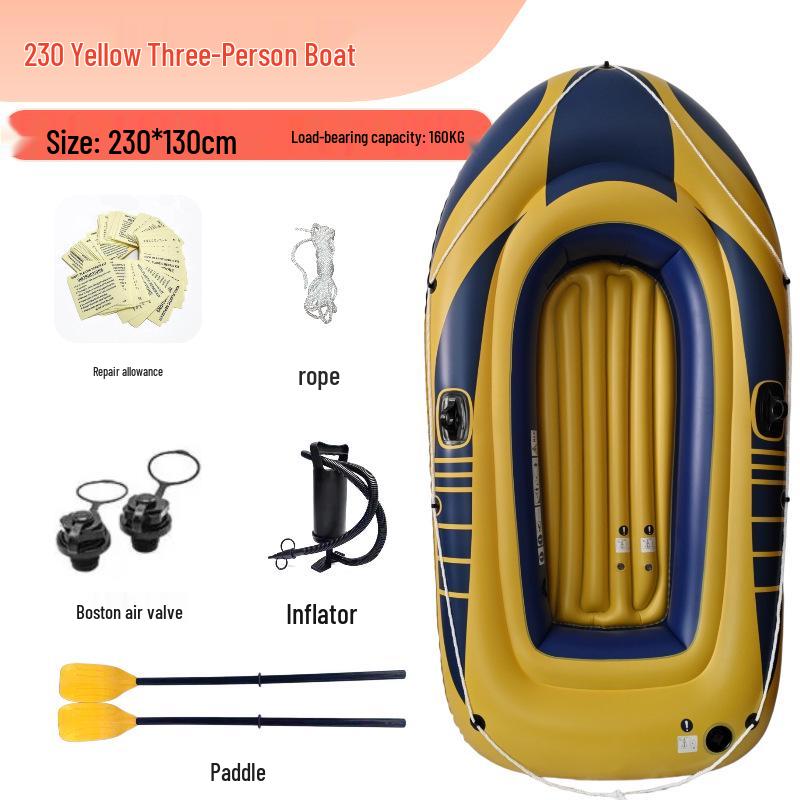 Durable Outdoor Inflatable Kayak: Fishing Boat with Thickened Wear-Resistant PVC