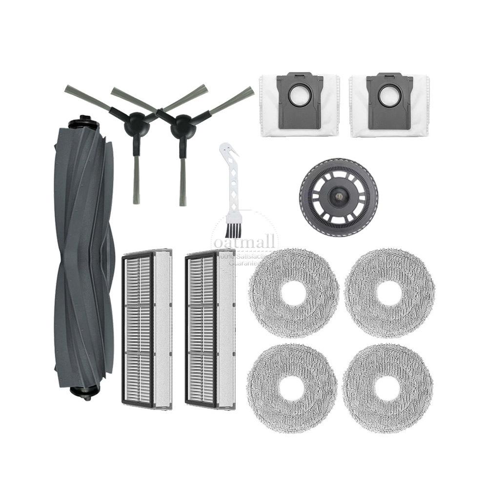 Accessories For Dreame Bot X30 Ultra / L10s Pro Ultra Vacuum Cleaner Spare Parts Replacement Kit,Main Brush,Brush Cover,Dust Bags,Filter,Mop Rags