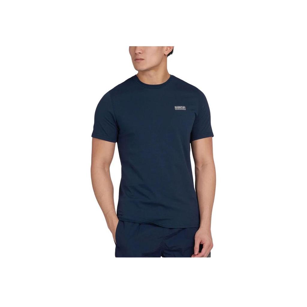 Barbour Solid Casual Crew Neck Short Sleeve T-Shirt Men Tops Navy-Blue MTS0555NY91