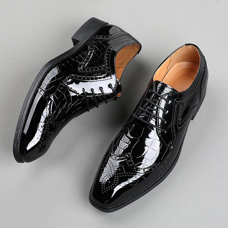 British Designer New Men's Brown Black Lace Up Brogues Oxford Shoes Male Luxury Formal Wedding Prom Dress Homecoming Footwear