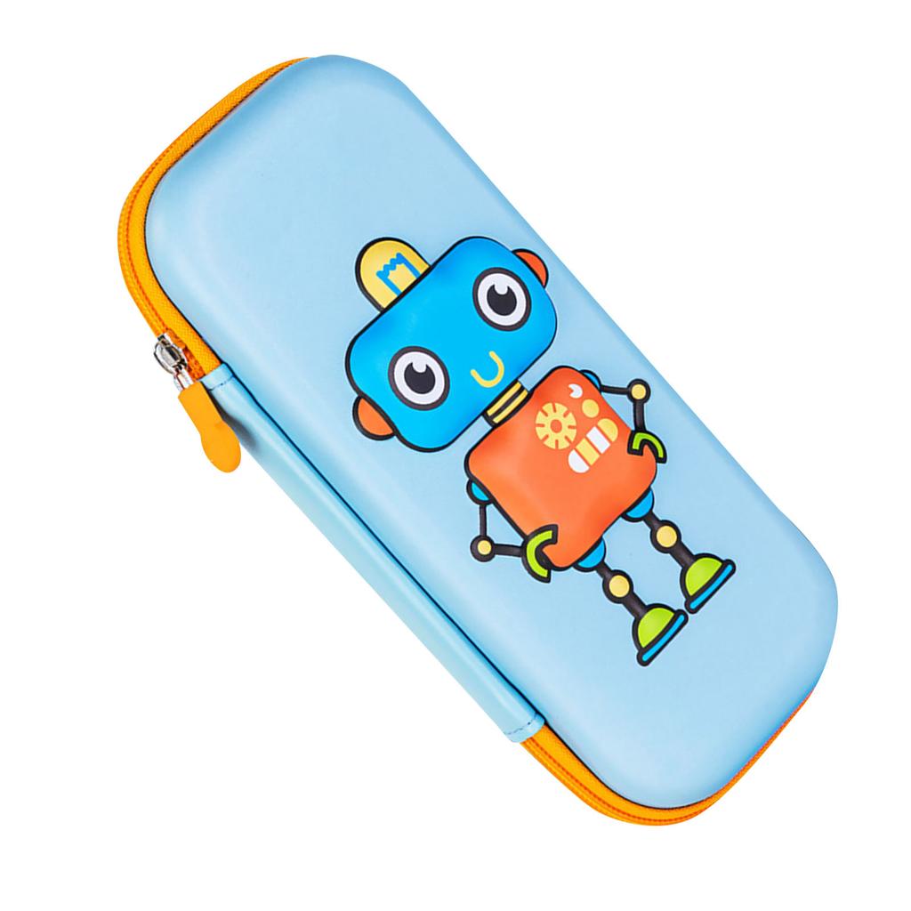 3D Robot Pencil Case Kids Cartoon Pencil Box EVA Large Capacity Pen Holder Portable Pencil Pouch