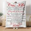 Love And Encouragement For My Daughter Throw Customizable Blanket Personalized Text Comfortable Texture Versatile For Sofa Couch Office Bed Picnics