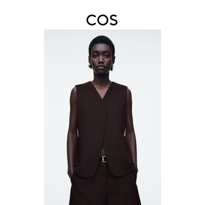 

Cos Women clothes Casual Blended Vest Dark Brown 2025 Summer New 1260930001 Dark brown 150/76A((32))